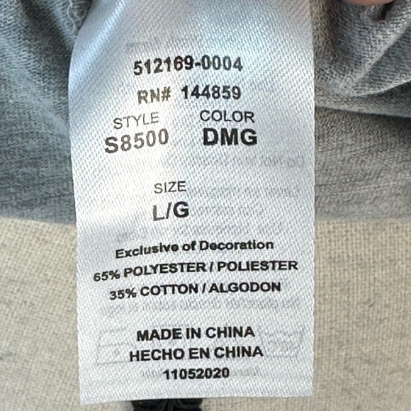 Sivvan Scrubs Crew Neck Long Sleeve Comfort Underscrub Tee - Gray - Size Large - Picture 7 of 9